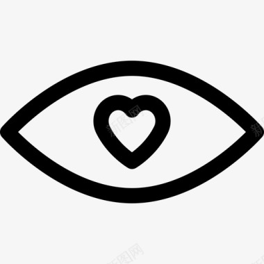 眼睛情人节34直线图标图标