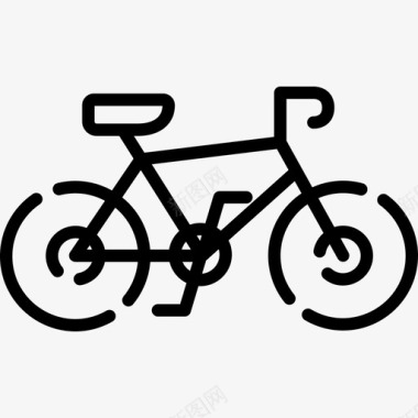 自行车生态53直线型图标图标