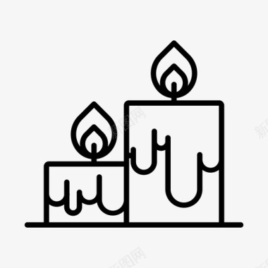 蜡烛烛光教堂图标图标