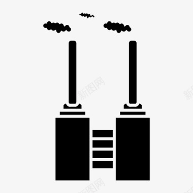 工厂生物质能源图标图标