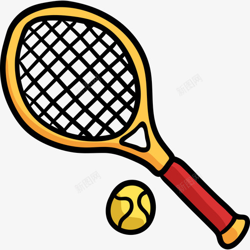 网球酒店服务7彩色图标svg_新图网 https://ixintu.com 彩色 网球 酒店服务7