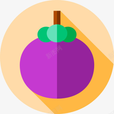 芒果水果蔬菜2扁平图标图标