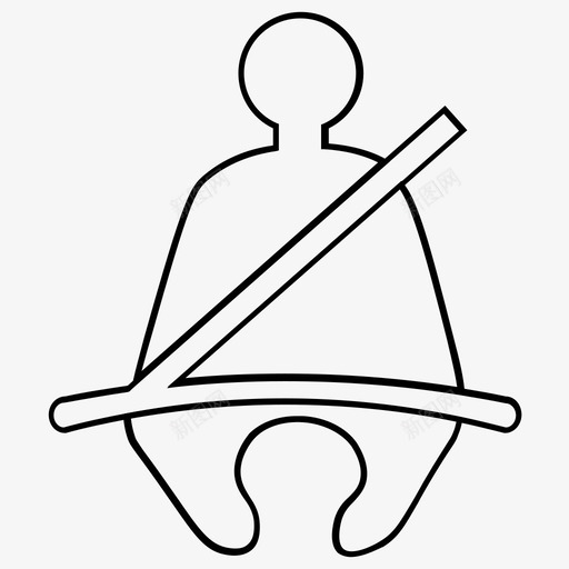 安全带汽车图标svg_新图网 https://ixintu.com 安全带 汽车