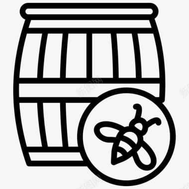蜂蜜罐蜜罐蜂蜜储存图标图标