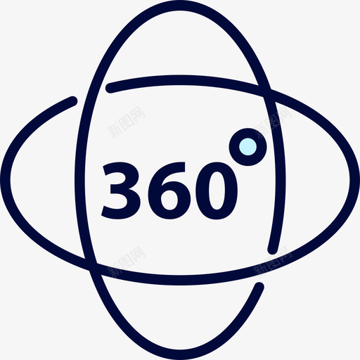 360度虚拟现实25线性颜色图标svg_新图网 https://ixintu.com 360度 线性颜色 虚拟现实25