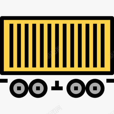货车物流9线性颜色图标图标