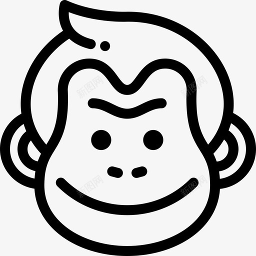 猴子野生动物15直系图标svg_新图网 https://ixintu.com 猴子 直系 野生动物15