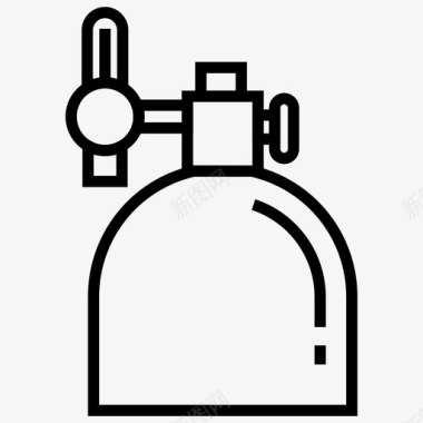 氧气瓶气瓶氧气罐图标图标