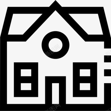 房屋建筑物和房地产图标图标