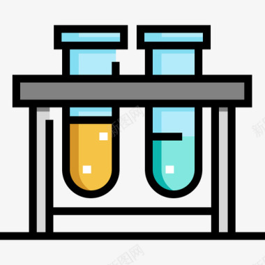 试管化学10线性颜色图标图标