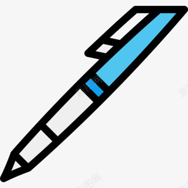 钢笔艺术工作室5线性颜色图标图标