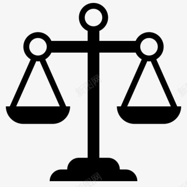 公正平衡判断图标图标