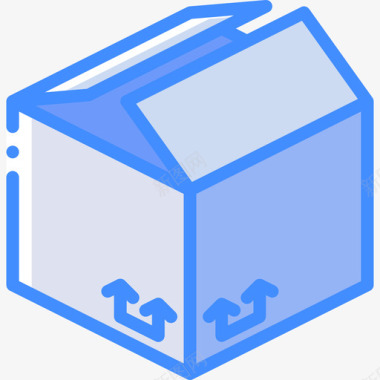 包装和运输用蓝色箱子图标图标