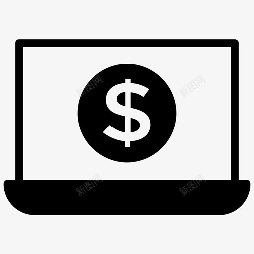 在线投资现金投资笔记本电脑图标svg_新图网 https://ixintu.com 在线交易 在线基金 在线投资 在线股票 现金投资 笔记本电脑 股票投资字形图标