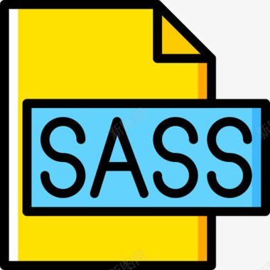 Sass开发25黄色图标图标