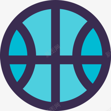 篮球教育84直线颜色蓝色图标图标