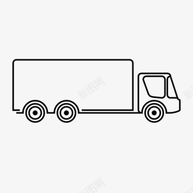 卡车运输拖车图标图标