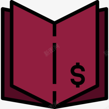 书籍财务6线性颜色图标图标