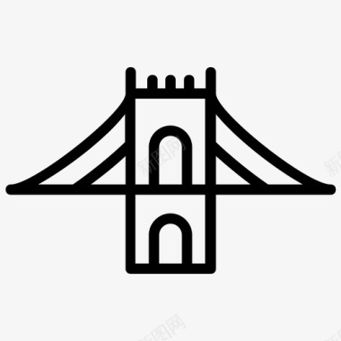 乔治华盛顿桥梁建筑桥梁基础图标图标