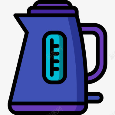 水壶家用电器5线颜色图标图标