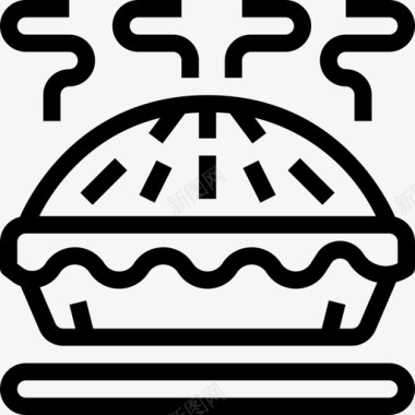 馅饼食品和饮料13直系图标图标
