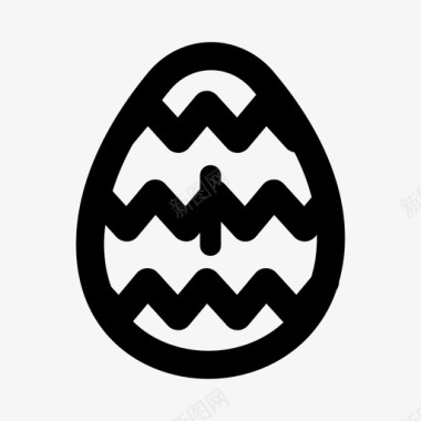 复活节基督教鸡蛋图标图标