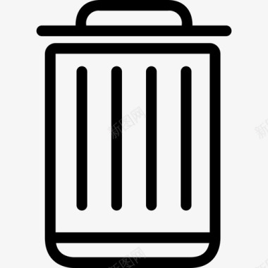 垃圾桶生态85线性图标图标
