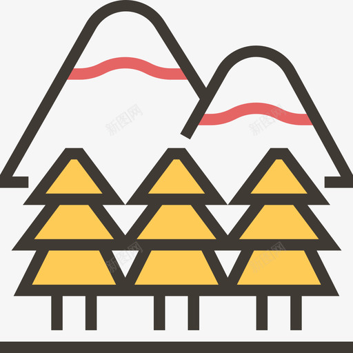 森林旅游旅游2黄影图标svg_新图网 https://ixintu.com 森林旅游旅游2黄影