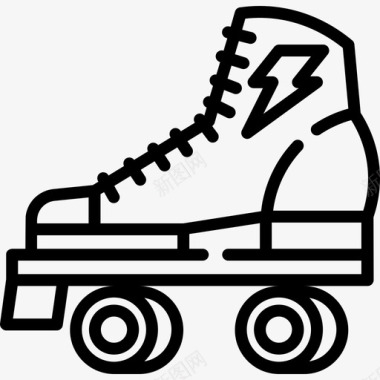 溜冰鞋80年代4直线型图标图标