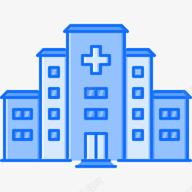 医院城市27蓝色图标图标
