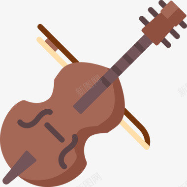 低音提琴乐器12低音图标图标