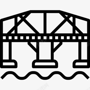 桥梁城市要素27线形图标图标