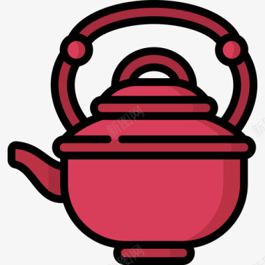茶壶大年十三线彩图标图标
