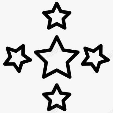星星五角排名标志图标图标