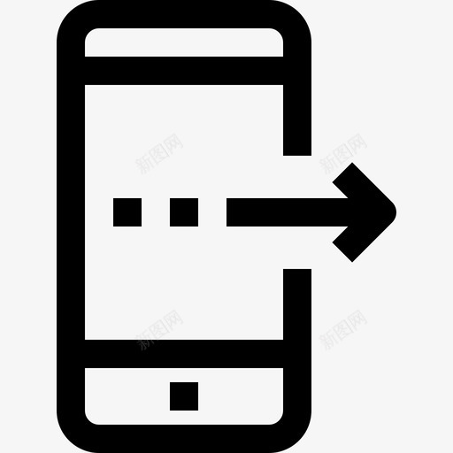 智能手机移动电话4线性图标svg_新图网 https://ixintu.com 智能手机 移动电话4 线性