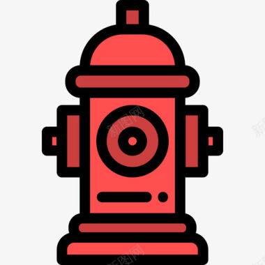 消火栓自然灾害8线形颜色图标图标