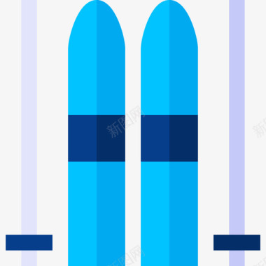 滑雪冬季14平坦图标图标