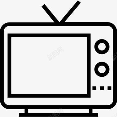 电视网络和通信2线性图标图标
