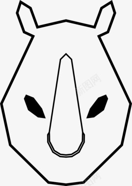 犀牛脸图标图标