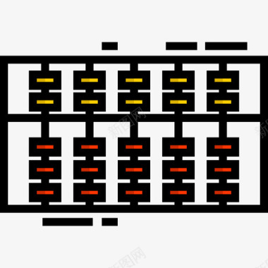 算盘中国7线颜色图标图标