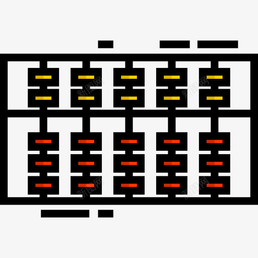 算盘中国7线颜色图标svg_新图网 https://ixintu.com 中国7 算盘 线颜色