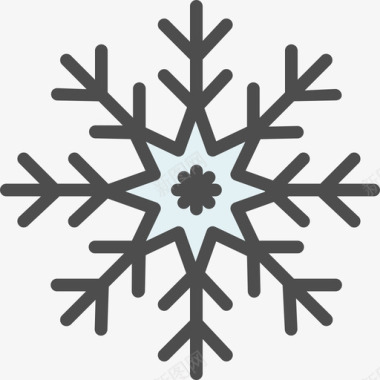 雪花天气预报3线性颜色图标图标