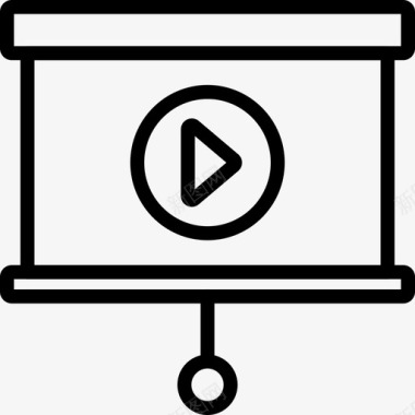 视频播放器商务144线性图标图标