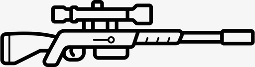狙击手枪光学图标svg_新图网 https://ixintu.com 光学 战争游戏 枪 步枪 武器 狙击手