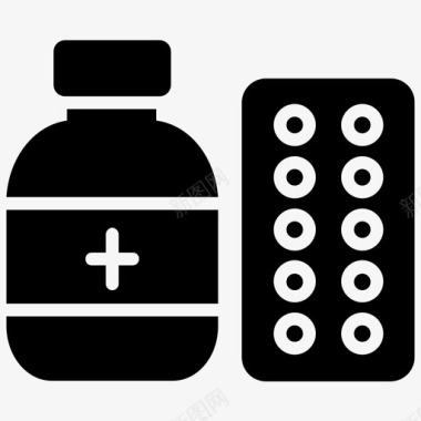 抗生素医疗药瓶图标图标