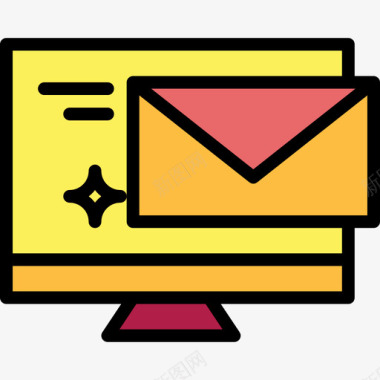 电子邮件物流配送9线性颜色图标图标