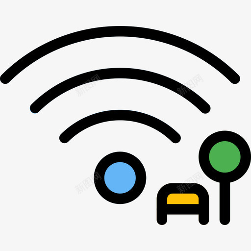 Wifi网络30线性彩色图标svg_新图网 https://ixintu.com Wifi 线性彩色 网络30