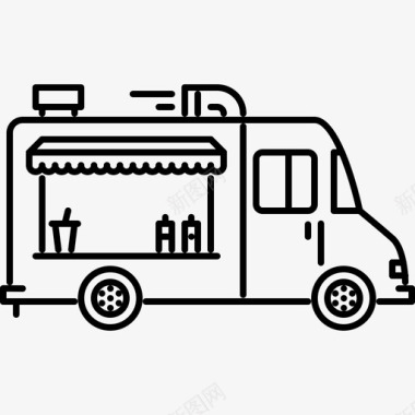食品车运输36直线图标图标