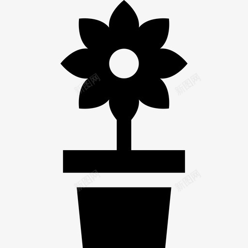 花卉家居装饰7填充图标svg_新图网 https://ixintu.com 填充 家居装饰7 花卉