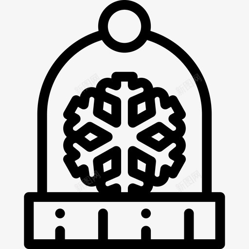 冬帽冬衣7直线型图标svg_新图网 https://ixintu.com 冬帽 冬衣7 直线型